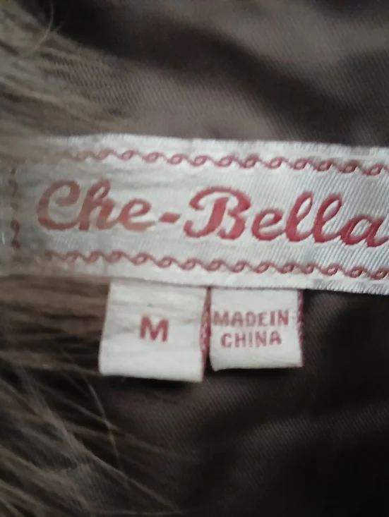 NWOT/ CHE-BELLA dark brown rabbit fur crop jacket - Picture 2 of 6